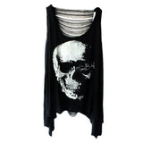 Women Sexy Skull Punk Tassel T-Shirt