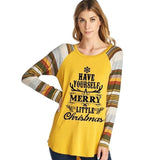 Feitong Christmas T-shirt Women