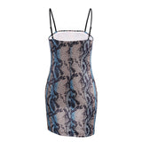 Sexy Women Dress Straped Bodycon Sleeveless Printed Evening Party Dress