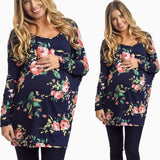 Womens Long Sleeve Blouse Flower