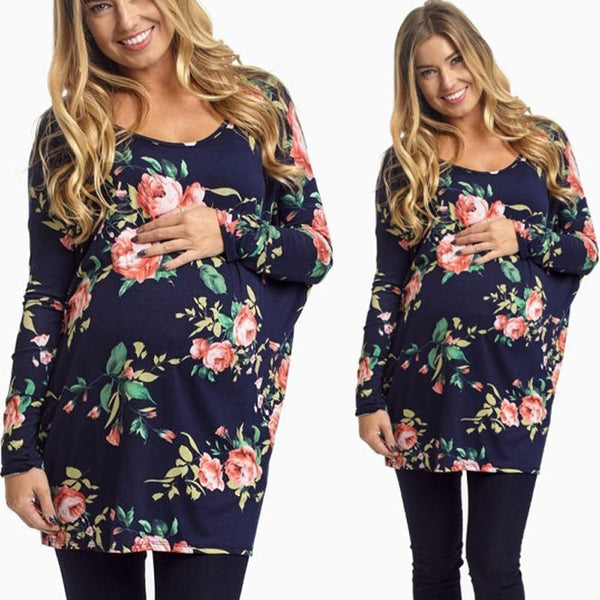 Womens Long Sleeve Blouse Flower
