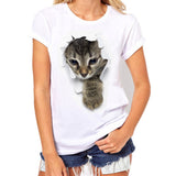 Women Plus Size Cat Printing