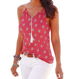 Women Summer Print Sleeveless