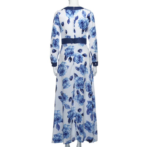 Womens Long Maxi Party Dress Ladies Boho Summer Print Dress