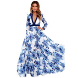 Womens Long Maxi Party Dress Ladies Boho Summer Print Dress