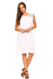 Women's Crochet Sleeveless Tunic Dress
