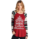 Feitong Christmas T-shirt Women